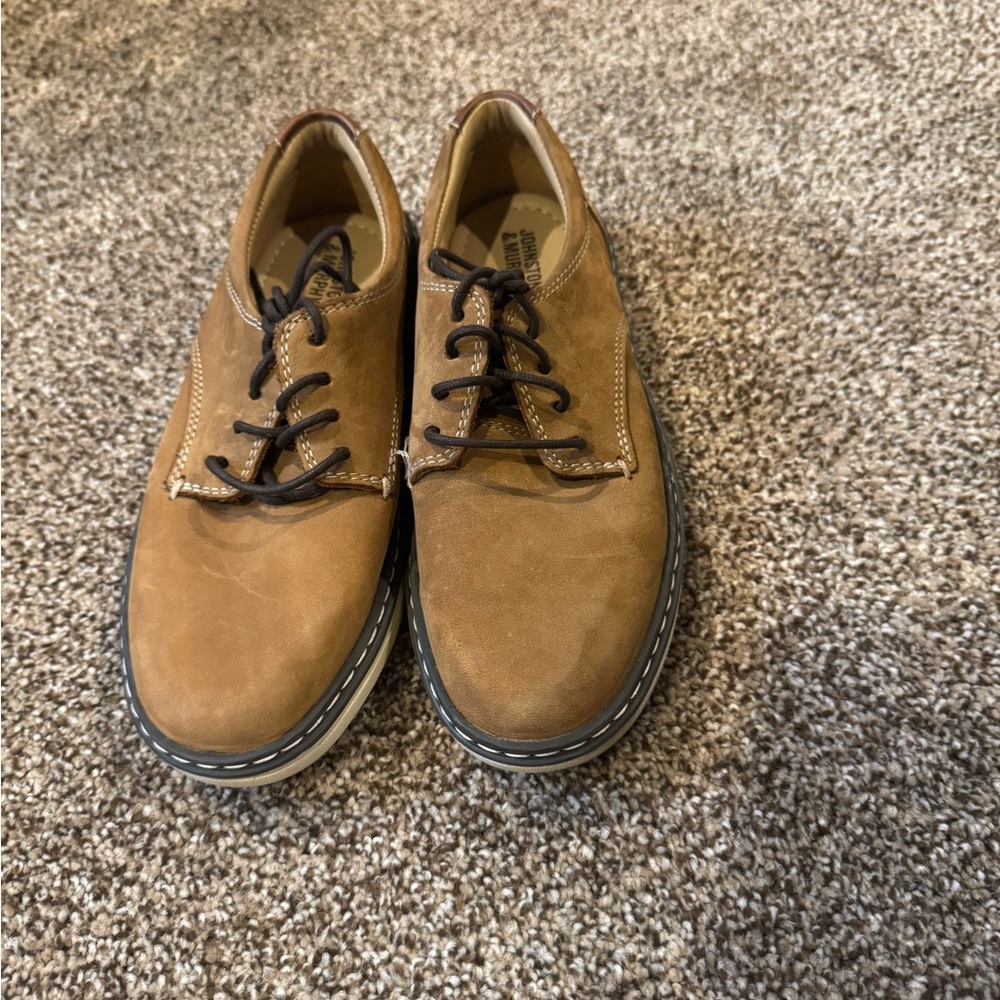 Johnston & Murphy Tan Leather Oxfords
